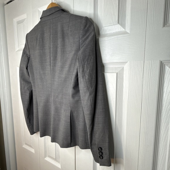 Banana Republic Women's Blazer 2 Gray Long Sleeve Two Button Wool Stretch Lined - Picture 5 of 9